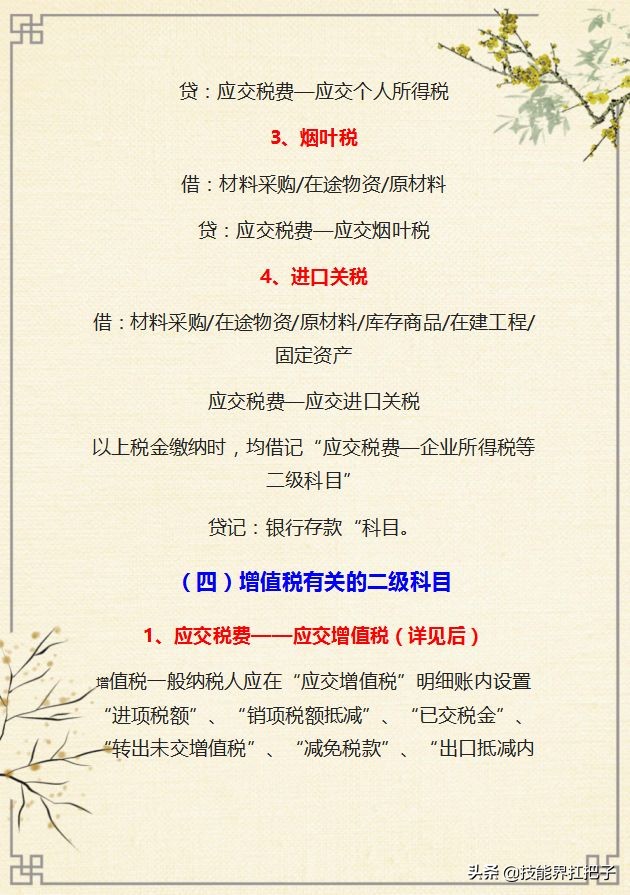 月薪2万的会计王姐，熬夜总结了21页应交税费会计分录大全，实用