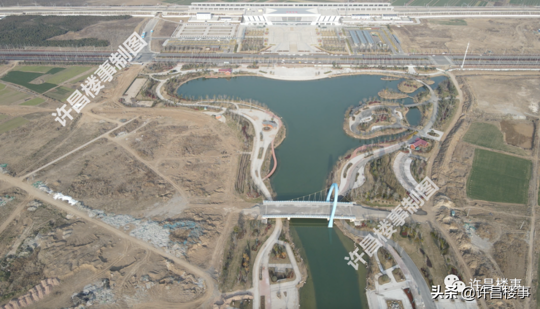 中原科技学院、体育中心、建安综保区、区二高航拍（2022.02）