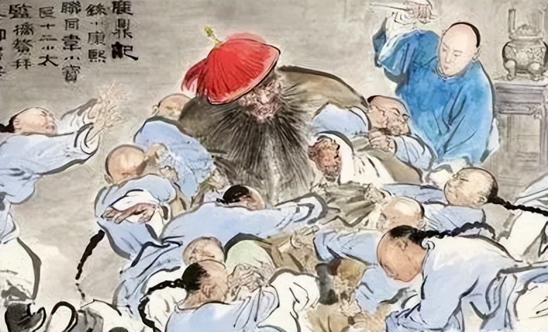 鳌拜最后一次见康熙时，突然脱掉上衣，康熙见状泪目：免其死罪