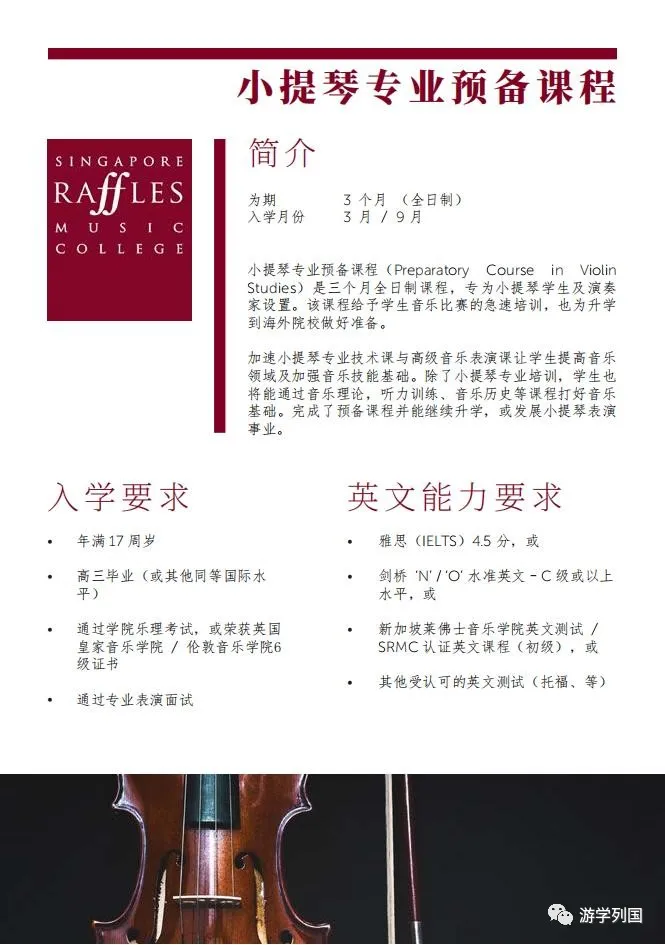 新加坡留学-新加坡莱佛士音乐学院