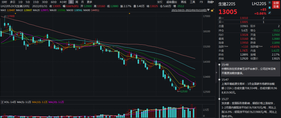 牛钱生猪日报2022.3.31