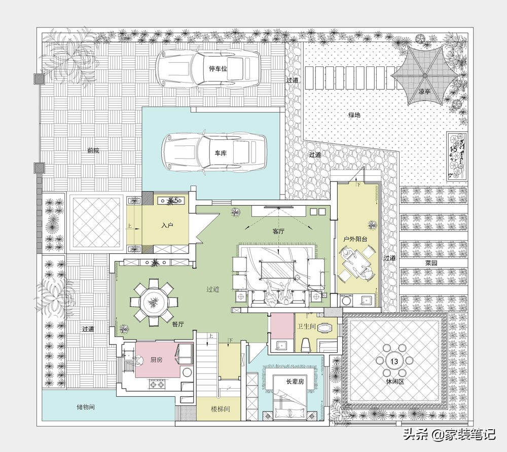 长沙夫妻三层别墅，选择装修简单的美式风格，家里面充满了温馨感