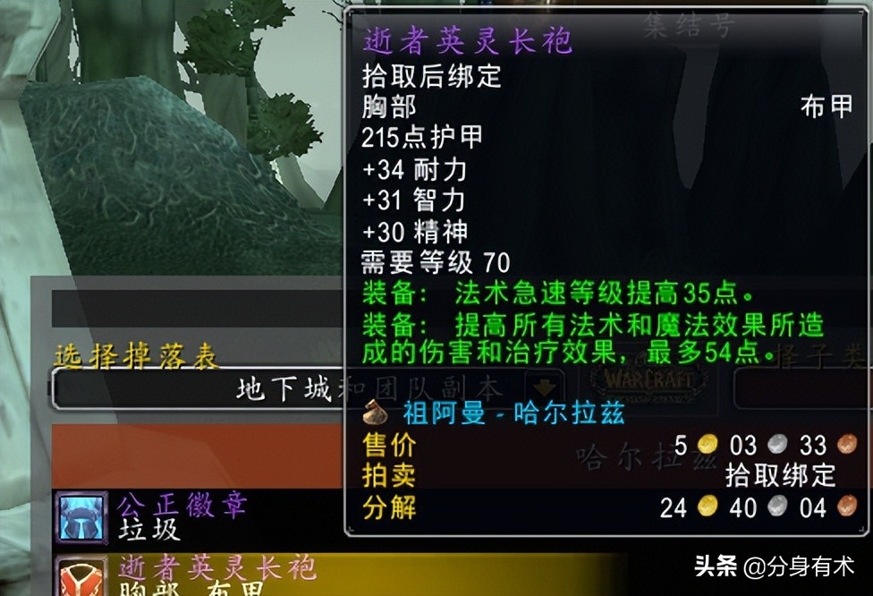 魔兽世界怀旧服：祖阿曼的法系极品装备，法系堆急速必备