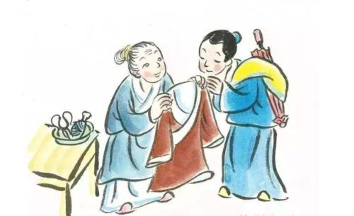 寒衣针线密,家信墨痕新.见面怜清瘦,呼儿问苦辛.
