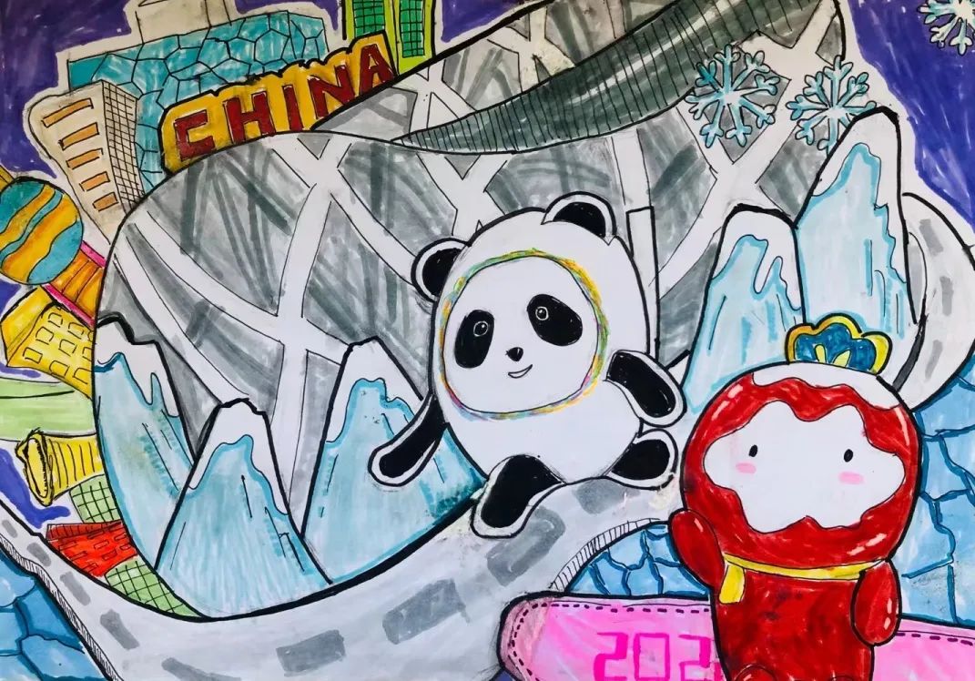 喜迎新年童心筑梦绘画（快乐童心畅想未来为主题的绘画）