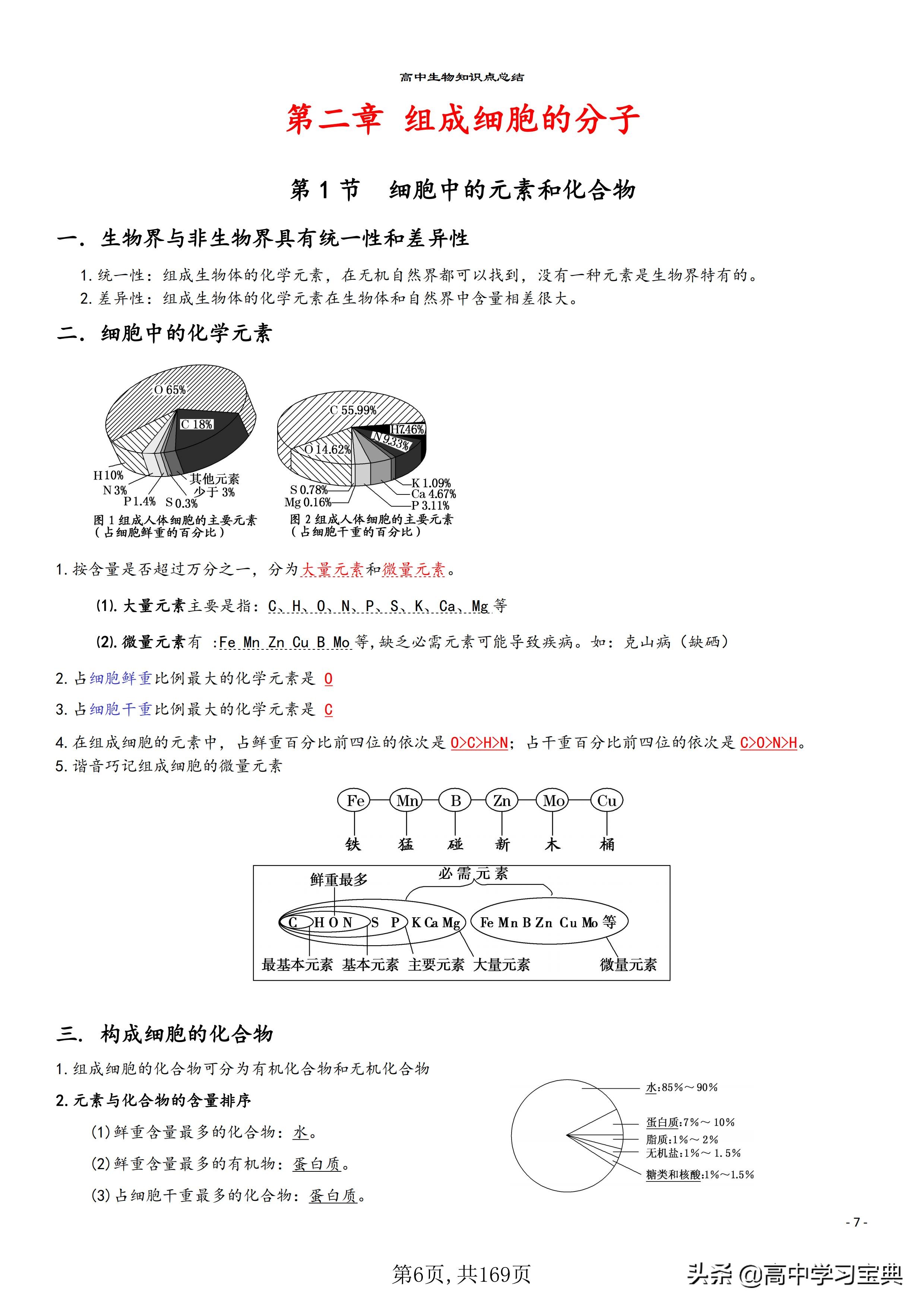 「最新版」高中生物：必修知识点汇总！高三复习可以收重点啦