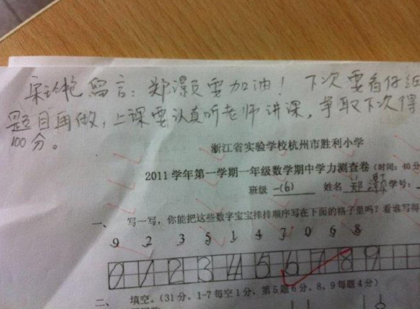 看了家长在试卷上的“签字”后，才明白，学生成绩为啥这么好
