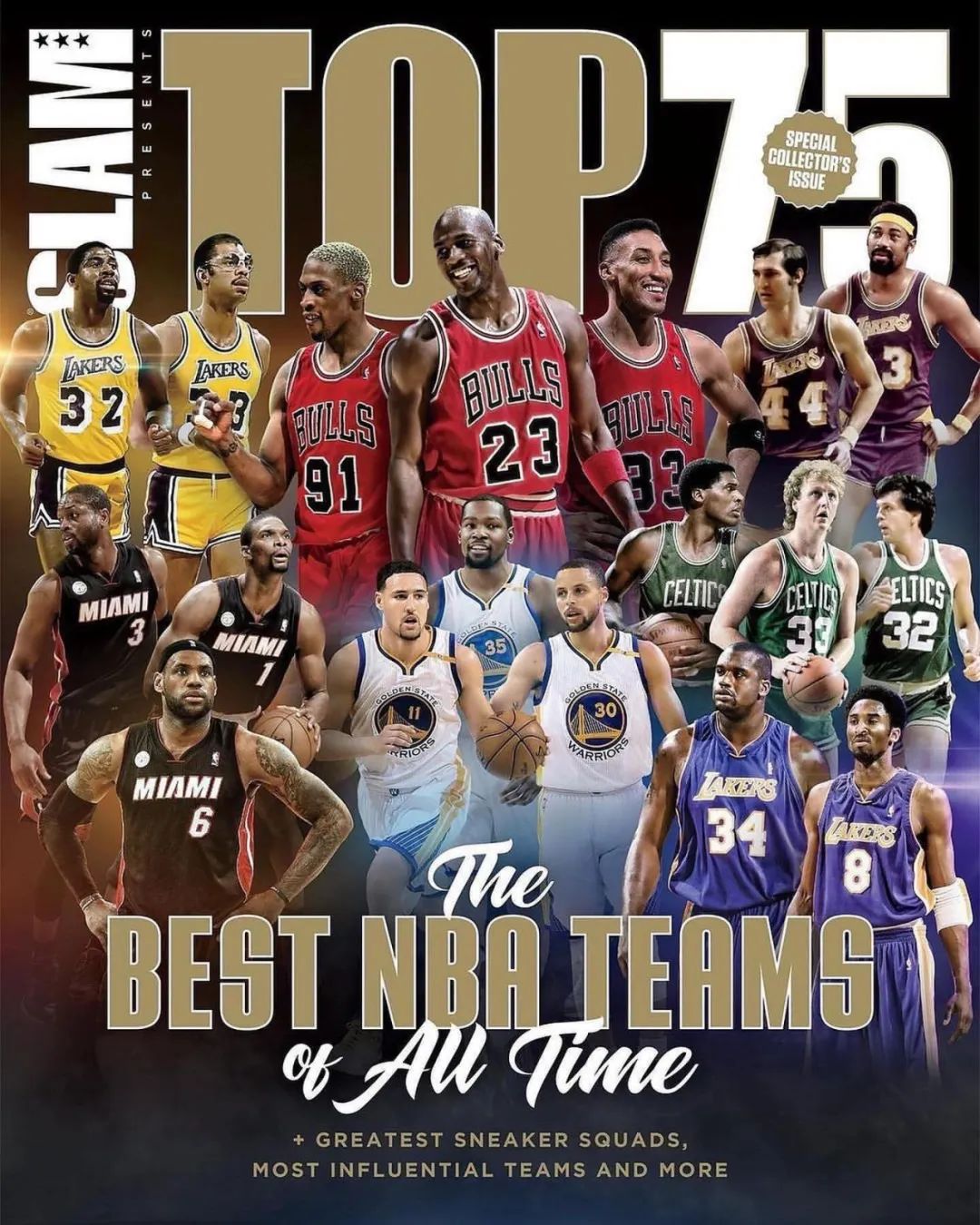 nba13年哪些球队强(历史75大球队！96公牛第一，17勇士第二！马刺和湖人被轻视)