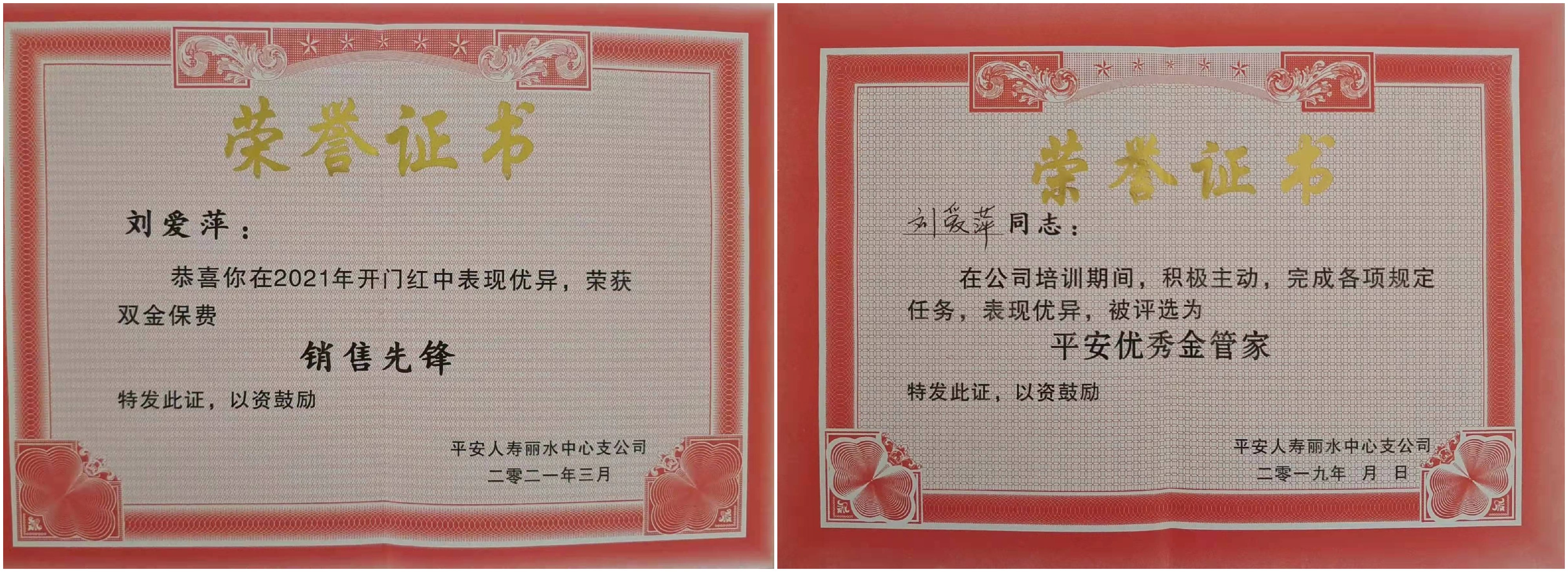 浙江中国平安人寿保险刘爱萍——成功是优点的积累