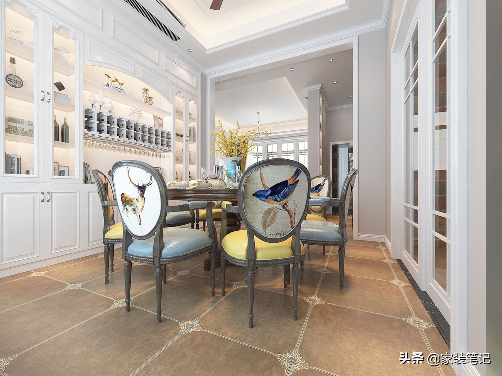 长沙夫妻三层别墅，选择装修简单的美式风格，家里面充满了温馨感