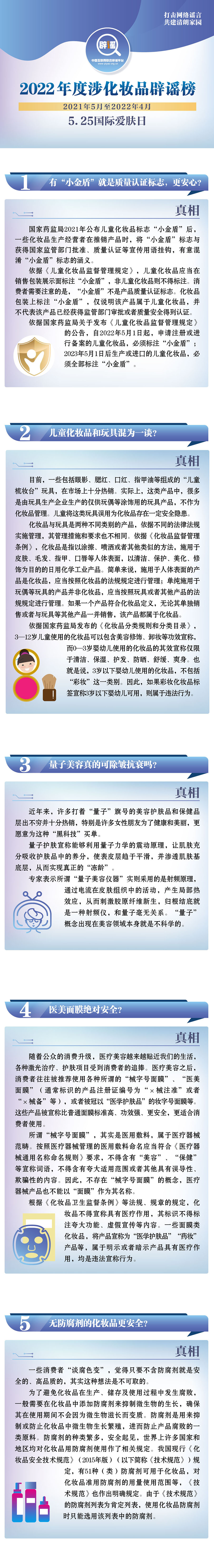 【网络谣言粉碎机】美丽科普 安全先行：“2022年度涉化妆品辟谣榜”发布