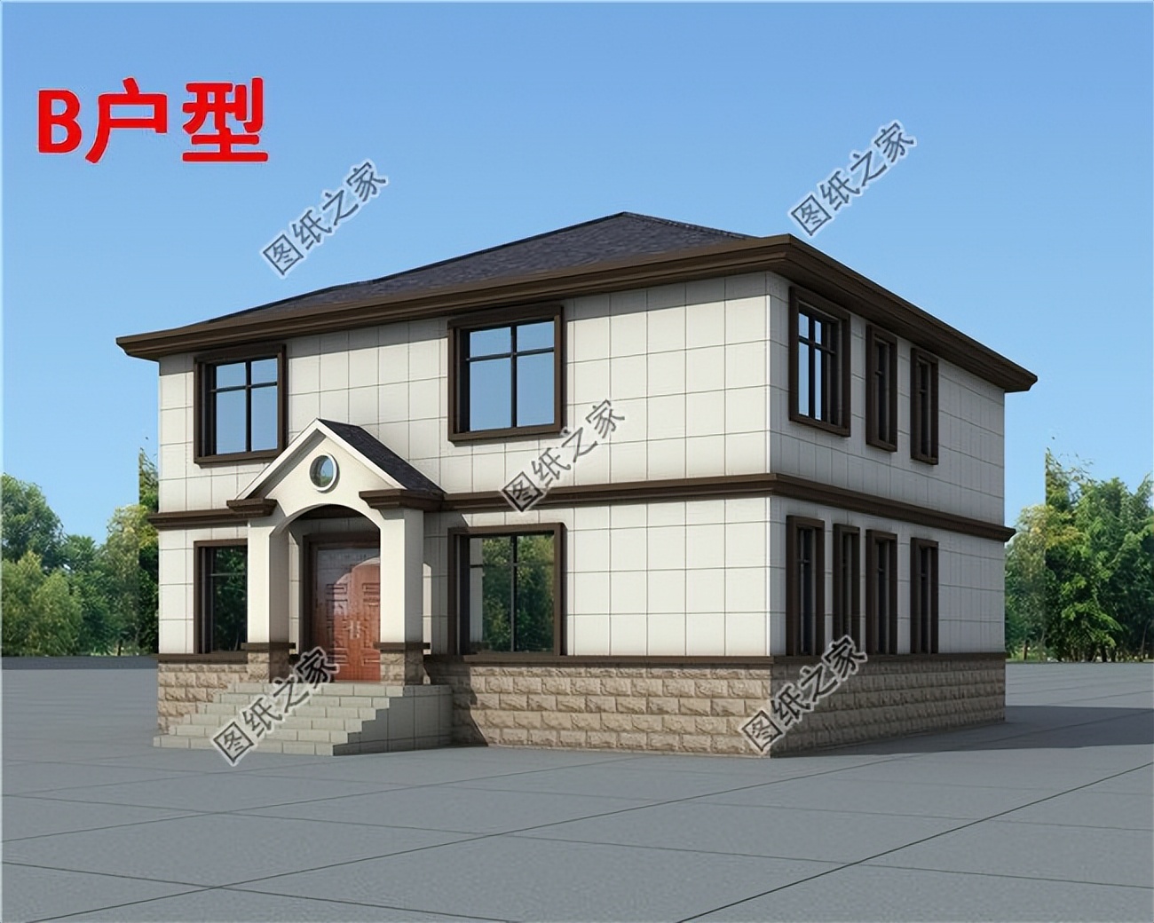 简欧风自建别墅设计，没有过多的繁杂装饰，增加建筑美感