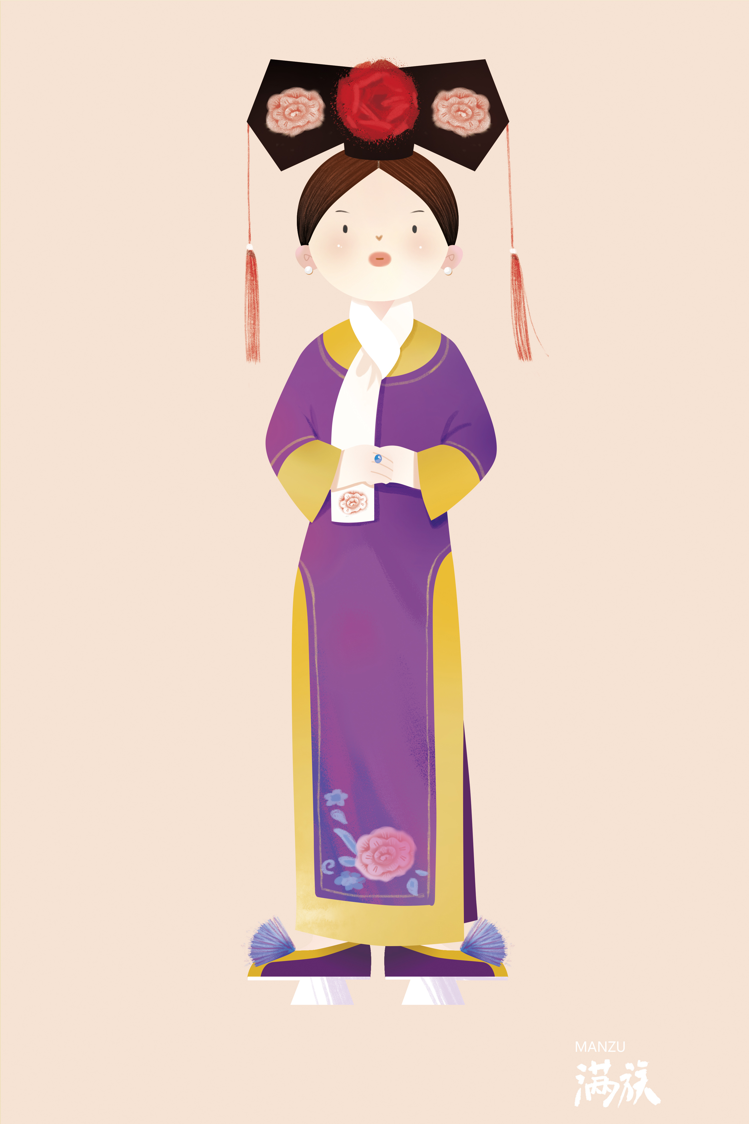 56个民族服饰图片大全(中国各民族传统服饰|插画 简直不要太可爱(第4