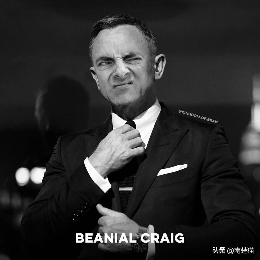 把憨豆先生的脸放在20个名人身上