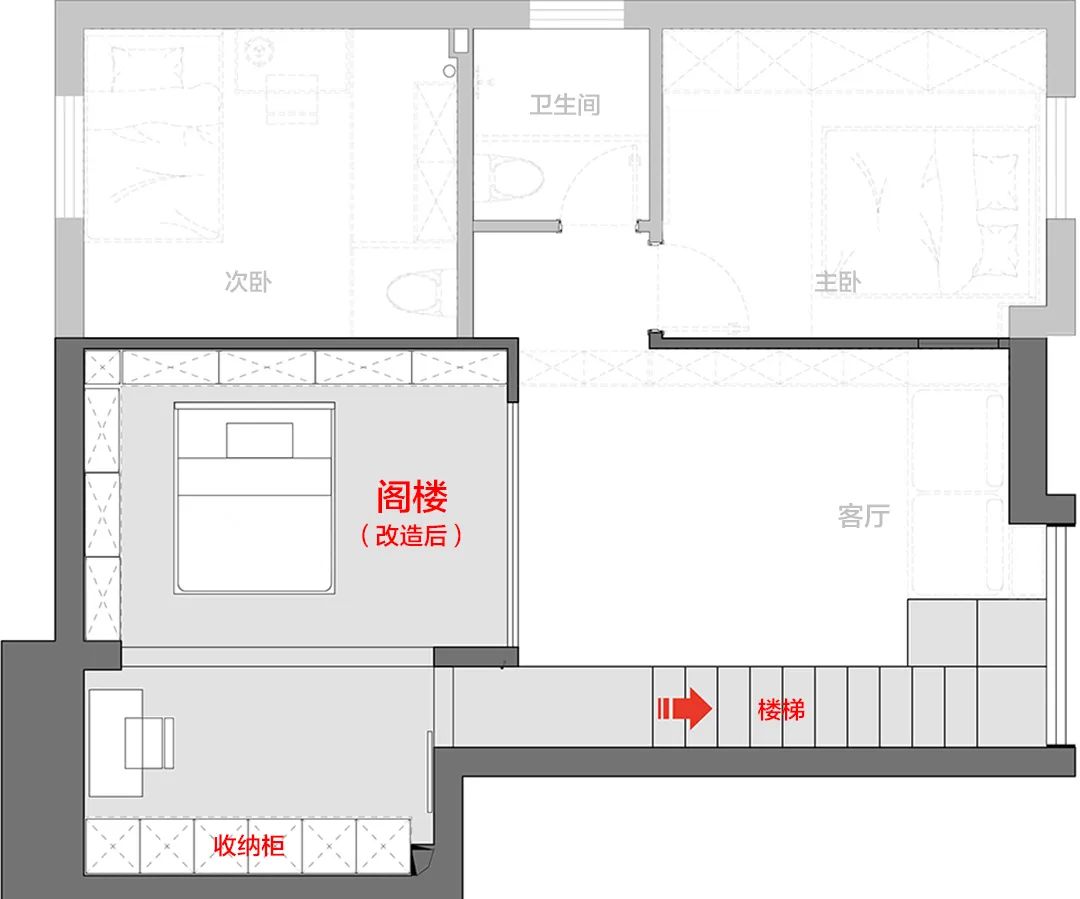 北京63㎡爆改出三室二厅，塞下一家四口，卫浴还能干湿分离
