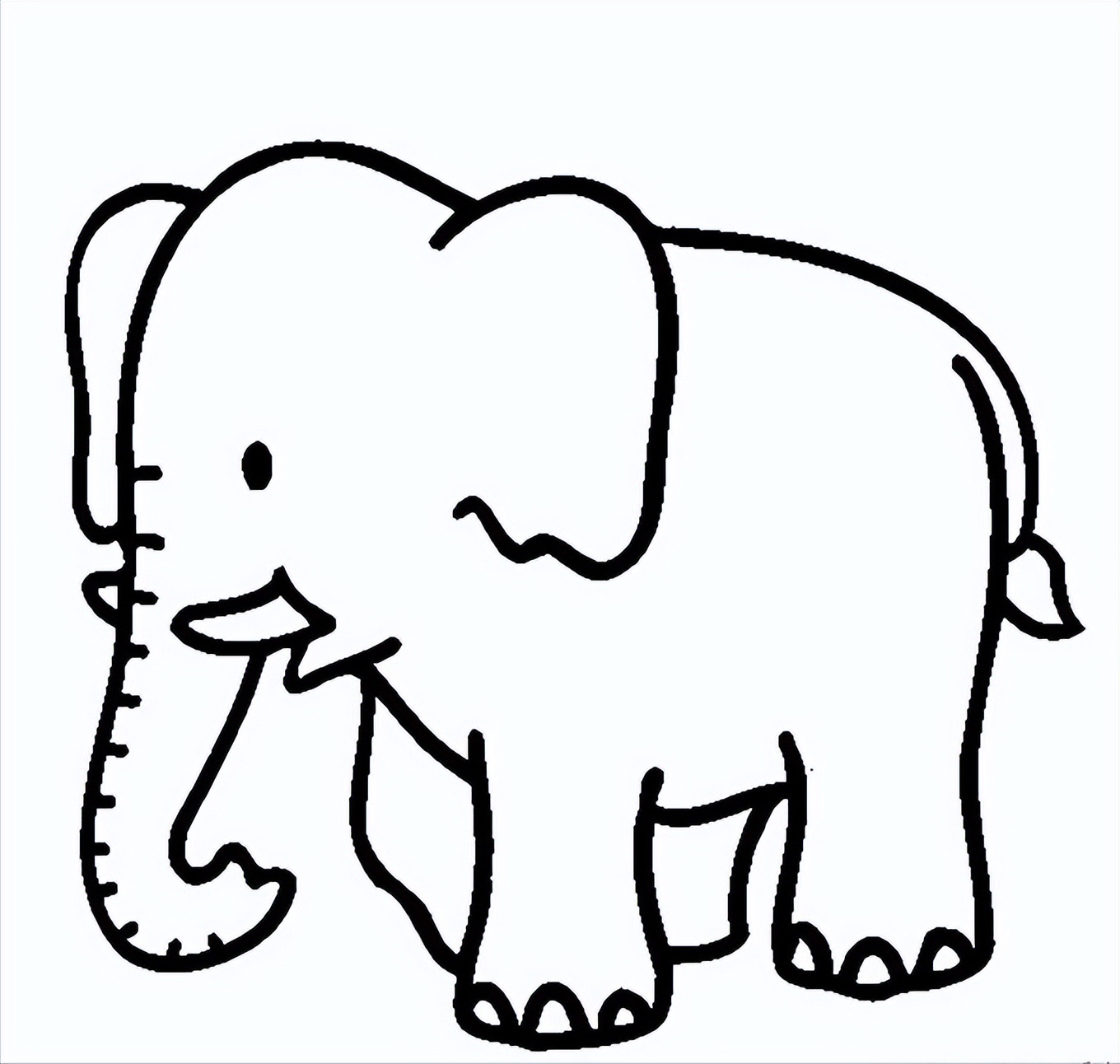 非洲大象简笔画图片
