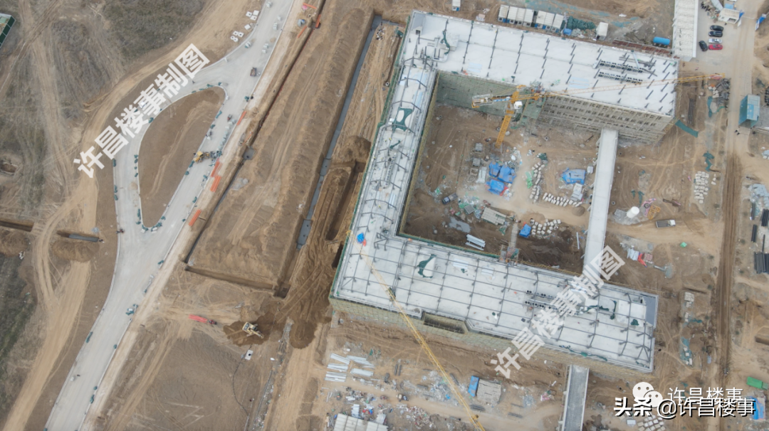 中原科技学院、体育中心、建安综保区、区二高航拍（2022.02）