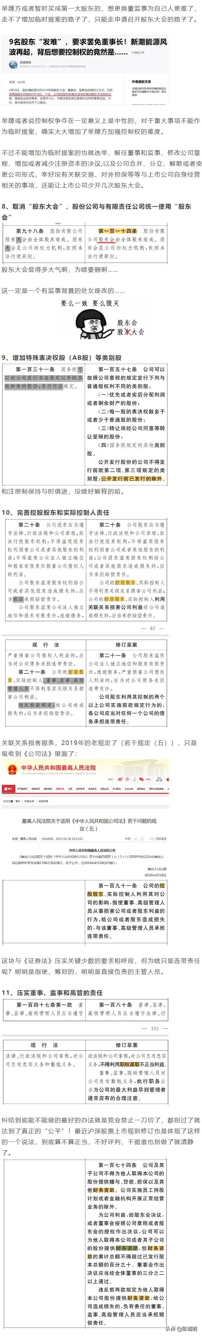 公司法修訂對(duì)上市公司的16大影響
