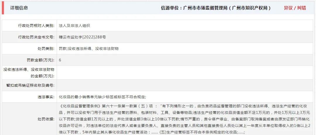 屡禁不止，新一批行政处罚又涉及4家化妆品企业