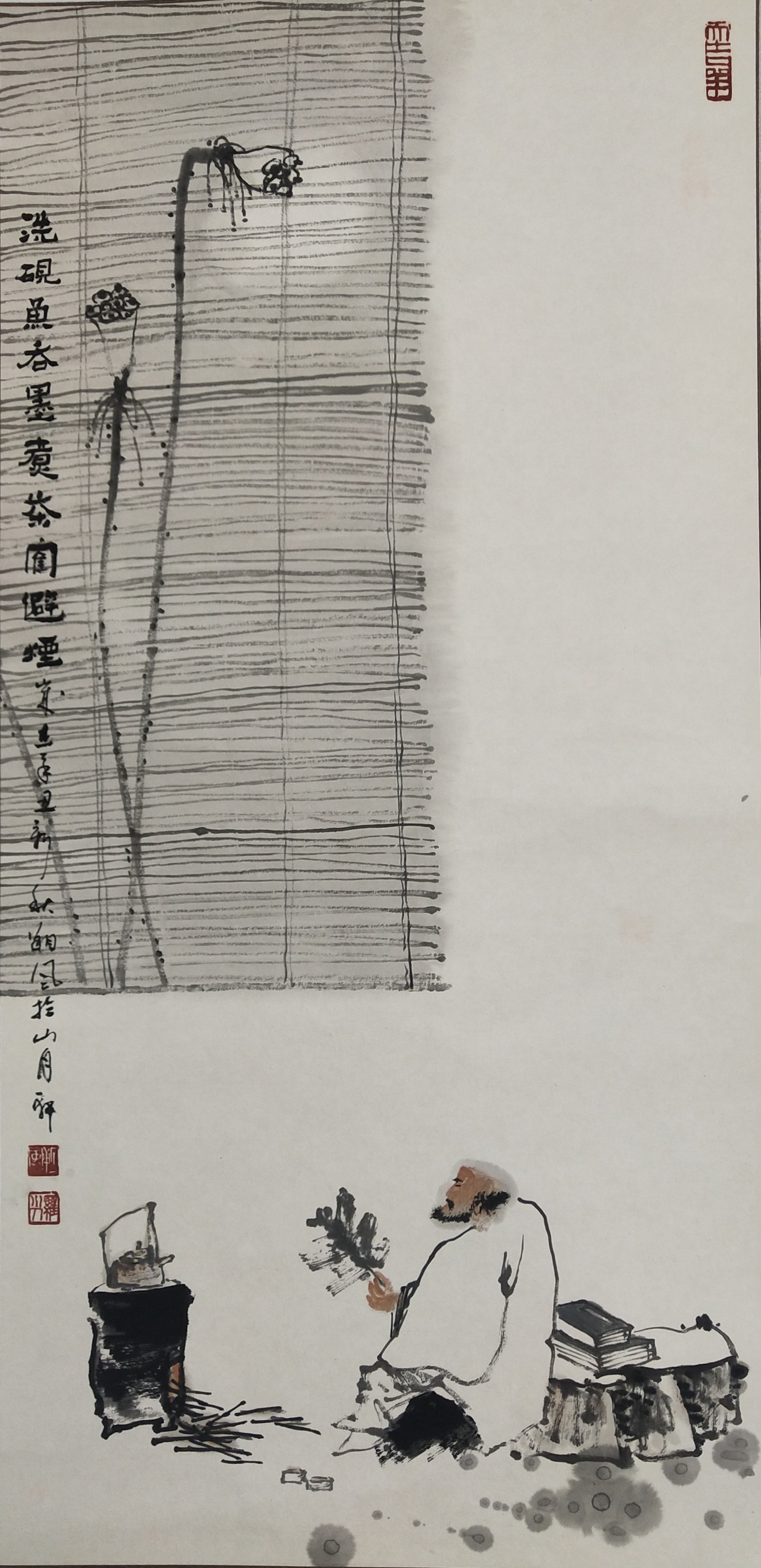 著名画家朔风禅意人物作品赏析