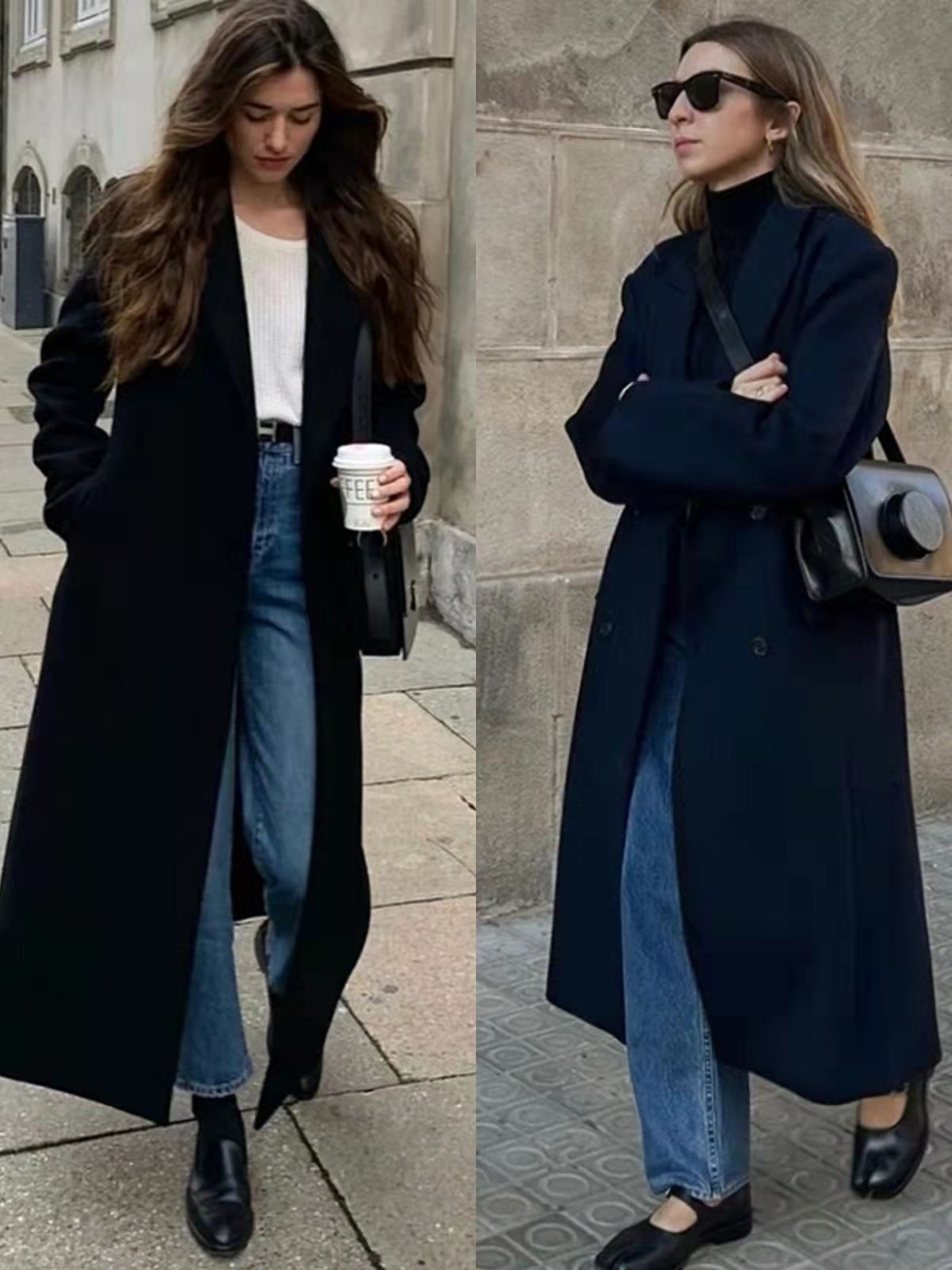 “黑色大衣”还是巴黎美人更会穿，简约不简单，这些细节让你更美
