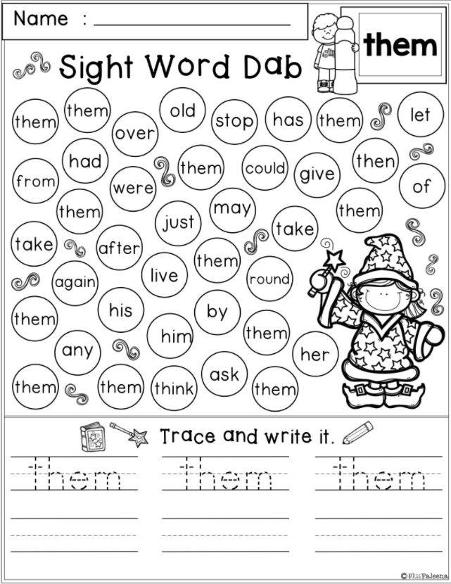 免费分享！英语高频词练习Sight Word Dab和Sight Word Posters