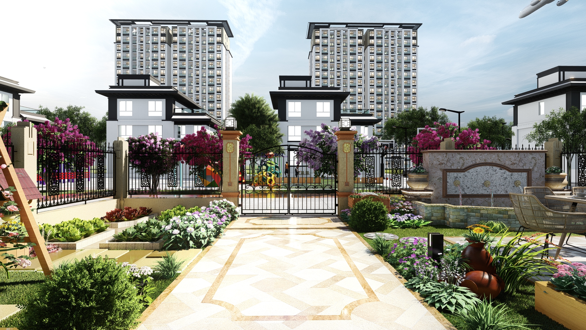 欧式田园风格(低调奢华的简欧风格,充满创意的多功能庭院,美观与实用