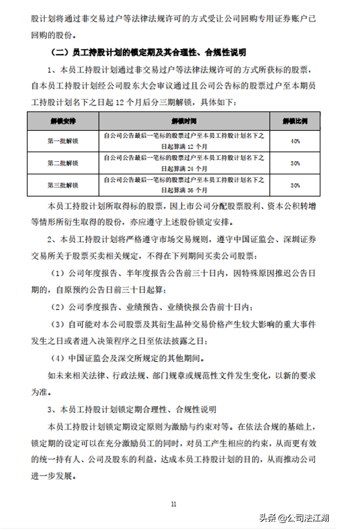 员工持股计划激励范例