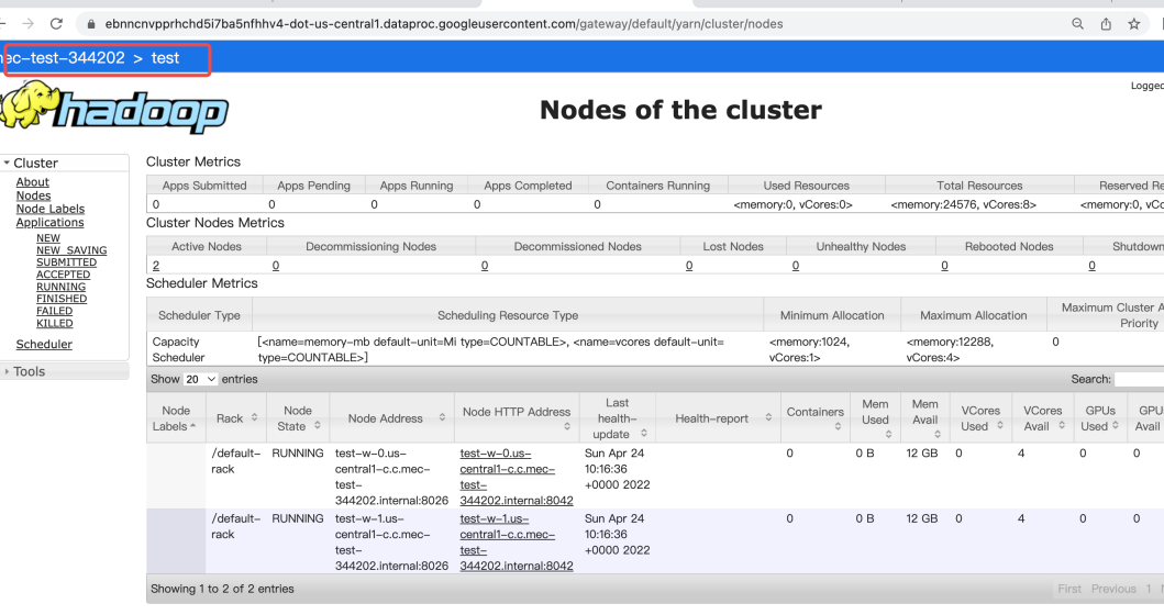 GCP Dataproc 产品使用