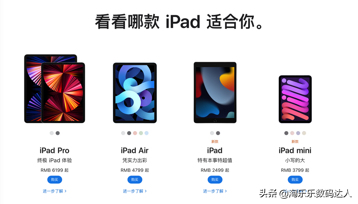 苹果在售四种最新iPad的差别介绍（论文级别）