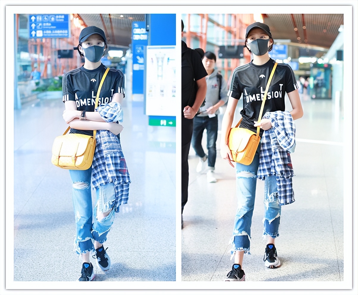 关晓彤穿得越普通越好看，简简单单的短袖，比礼服还适合她