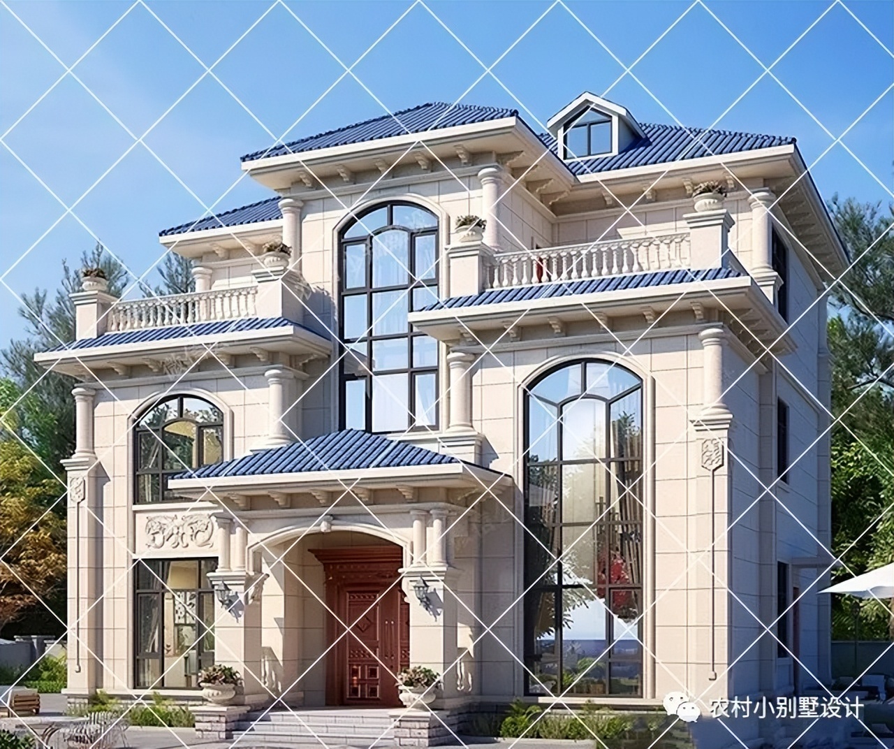 2022值得建！9套挑空客厅+旋转楼梯复式三层农村别墅豪宅