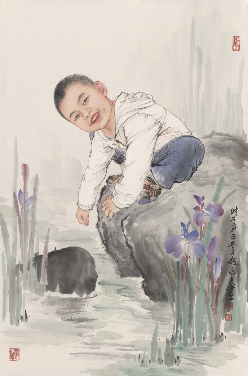 荷侧泻清露 萍开见游鱼——著名工笔画家赵永夫作品欣赏