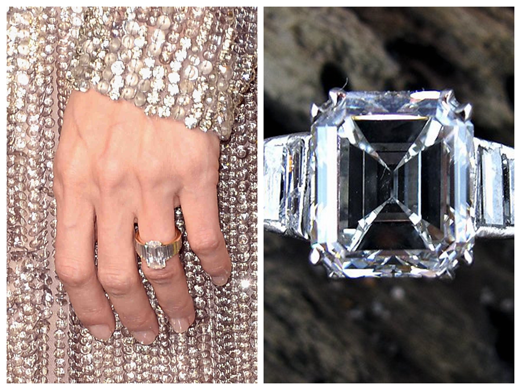 盘点那些明星闪瞎眼的超大钻戒