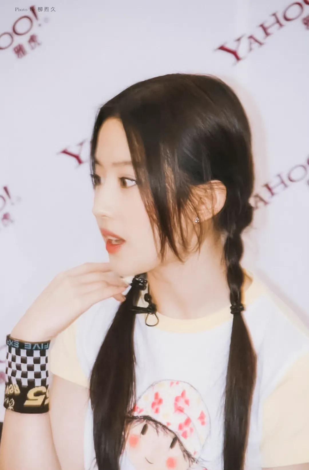 「刘亦菲旧图」少女时代的她，可爱双马尾，美得让人心悸