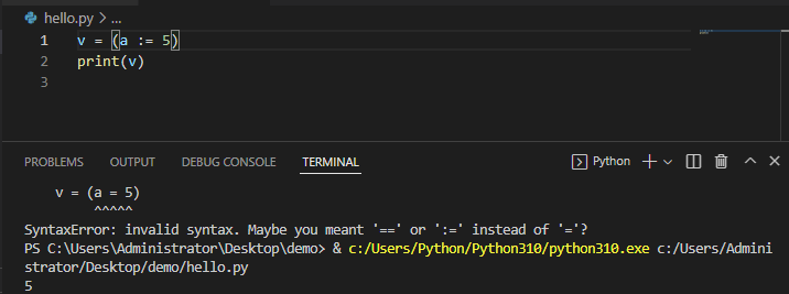 Python海象运算符