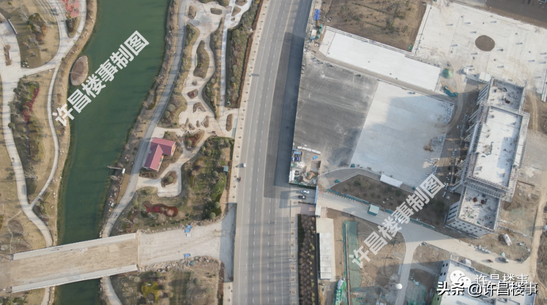 中原科技学院、体育中心、建安综保区、区二高航拍（2022.02）