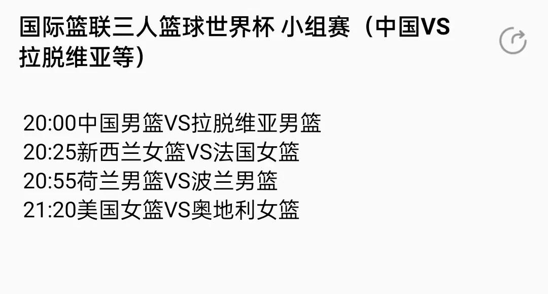 世界杯篮球比赛哪里直播(CCTV5今日直播：三对三篮球世界杯-男子小组赛(中国-拉脱维亚)等)