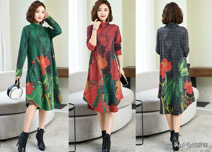 五一出游时，穿搭这几款民族风印花连衣裙，随手一拍都是美照