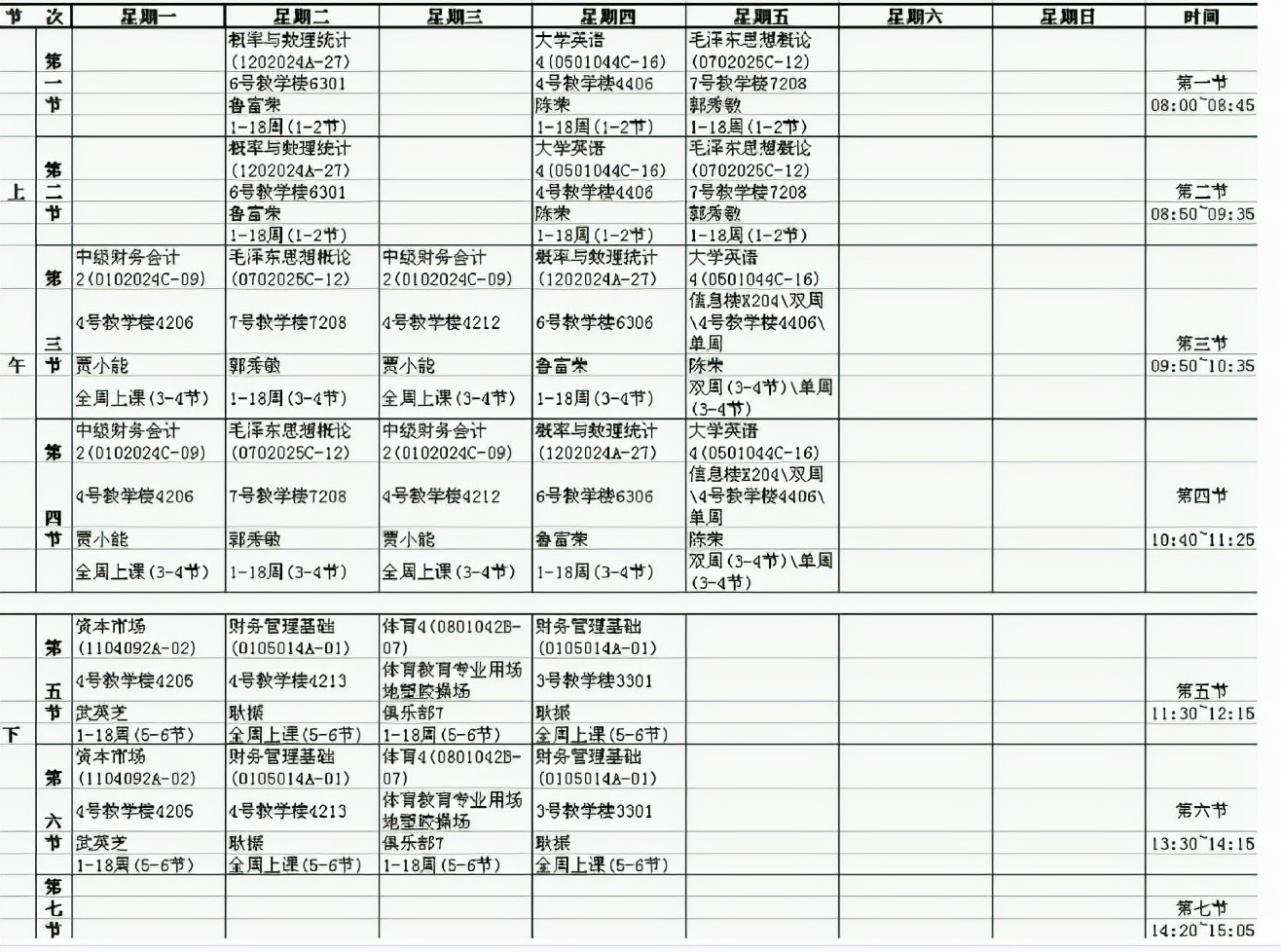 大学课程表火了，没有对比就没有伤害，网友：实名羡慕一周三节课