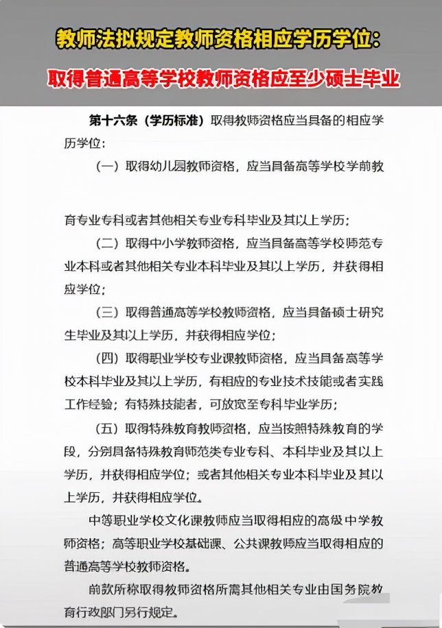 教师入职拟定新规，学历门槛或有限制，部分师范生可能无校可去