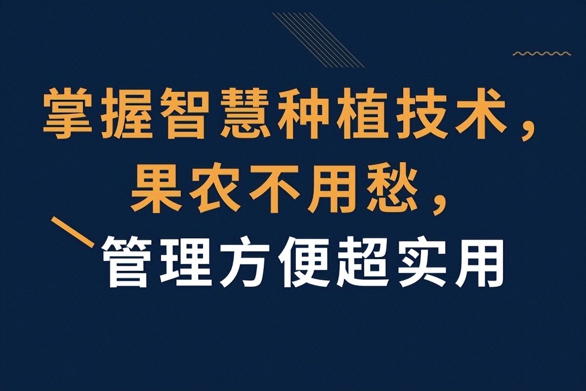 掌握這項科學(xué)技術(shù)，果農不用愁，管理方便超實(shí)用