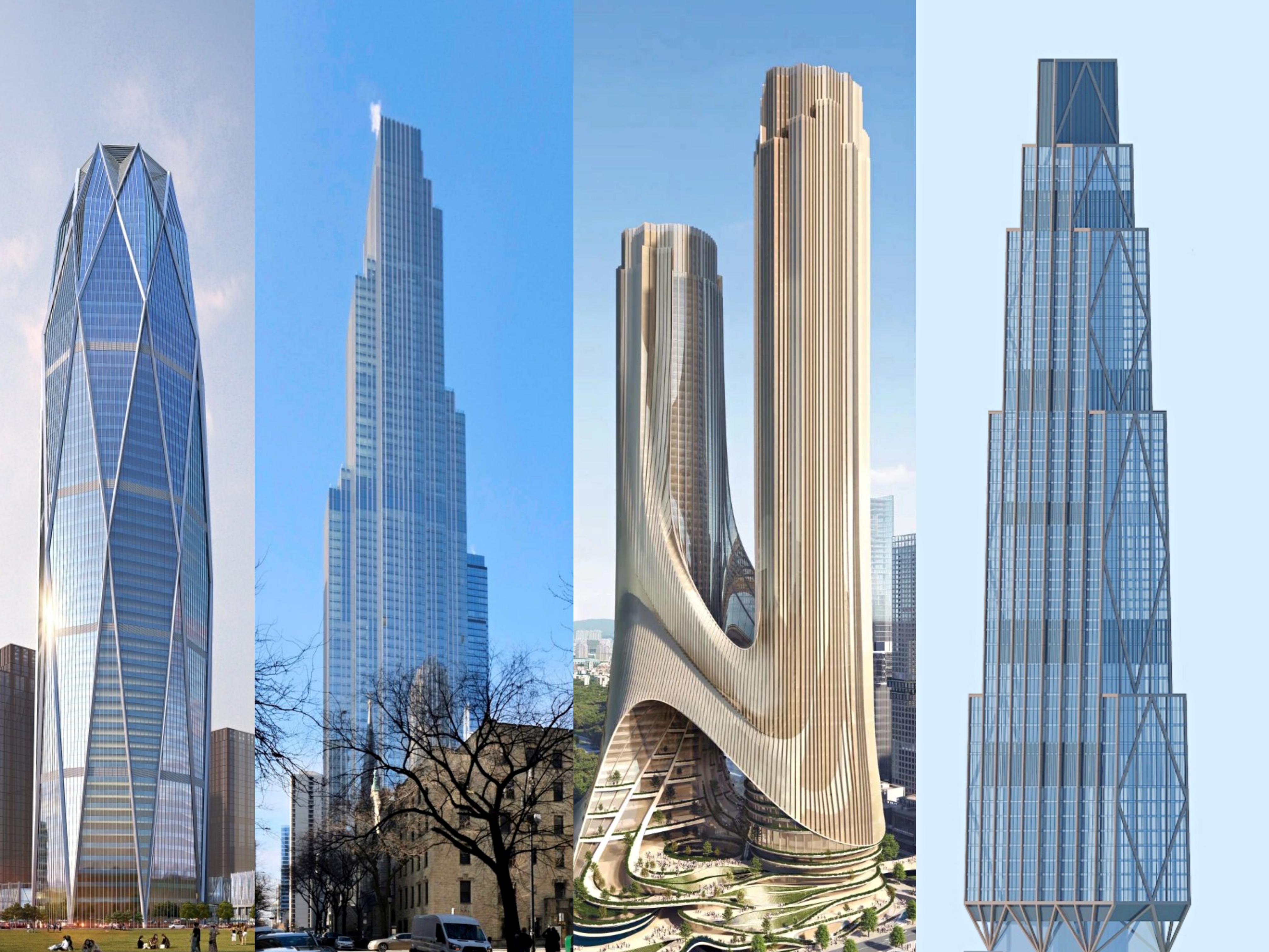 全球GDP前十强城市在建的超高建筑——纽约深圳以超级摩天楼引领