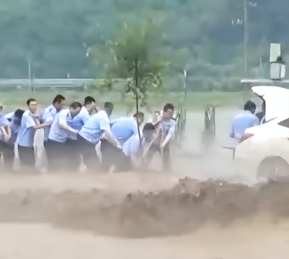 暴雨急流中，他们逆水而行