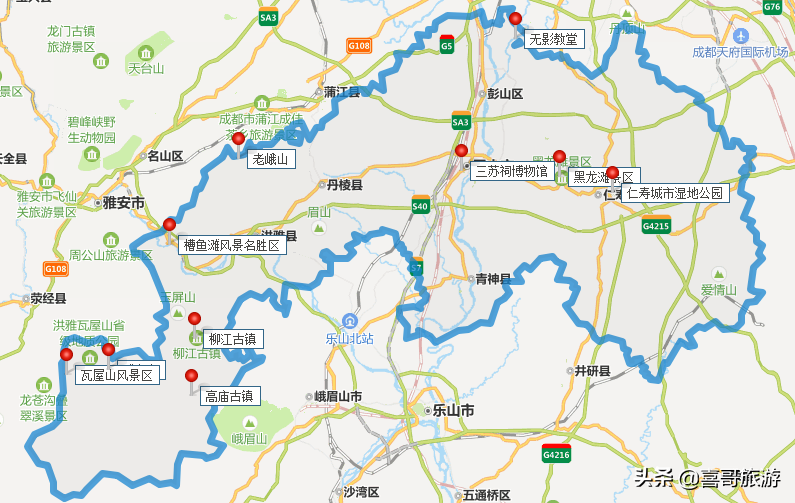 四川省眉山市十大景区有哪些？自驾游如何安排行程？