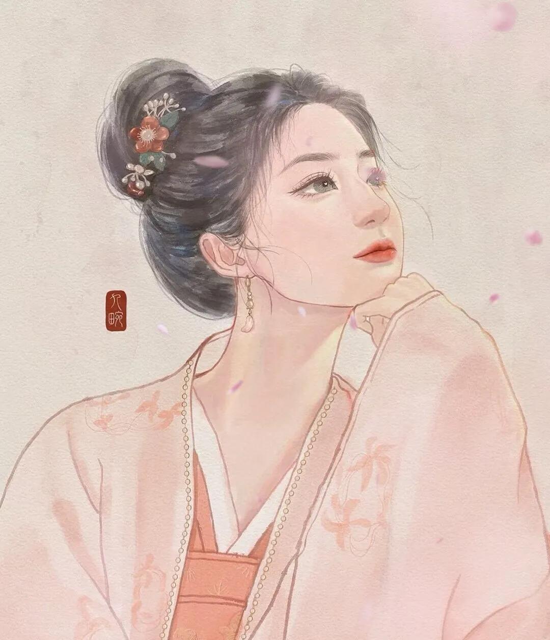 近期火热的古装电视剧女主手绘图
