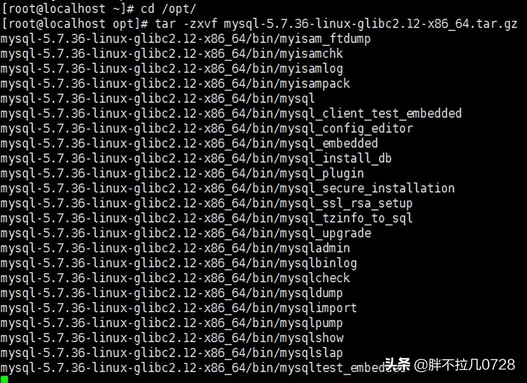 Centos7.6離線安裝MySQL5.7.36