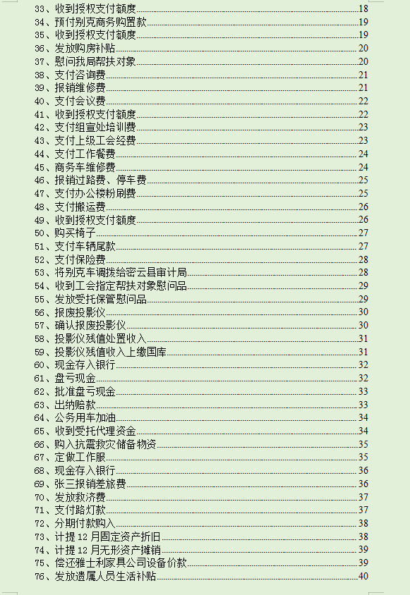 行政事业单位如何做账？送你90笔真账业务处理，附会计科目表