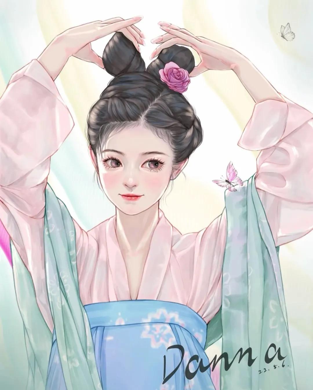 近期火热的古装电视剧女主手绘图