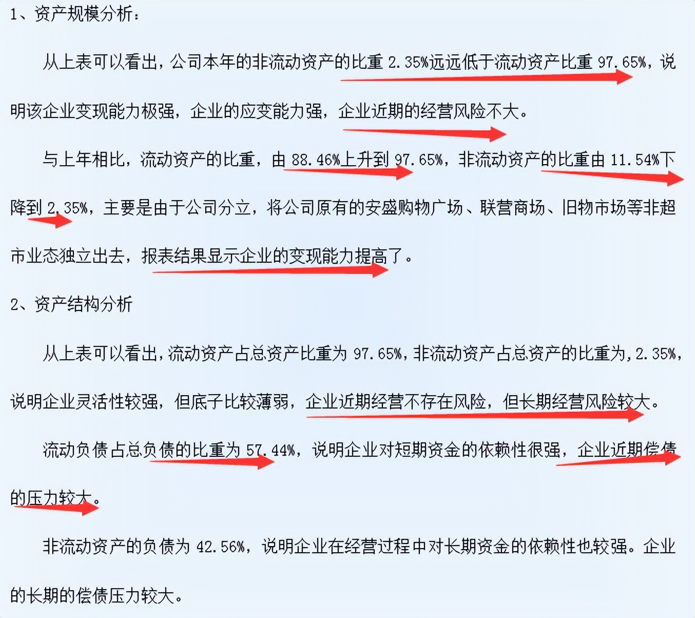三大财务报表细节分析模板+经典案例，word版本可编辑修改